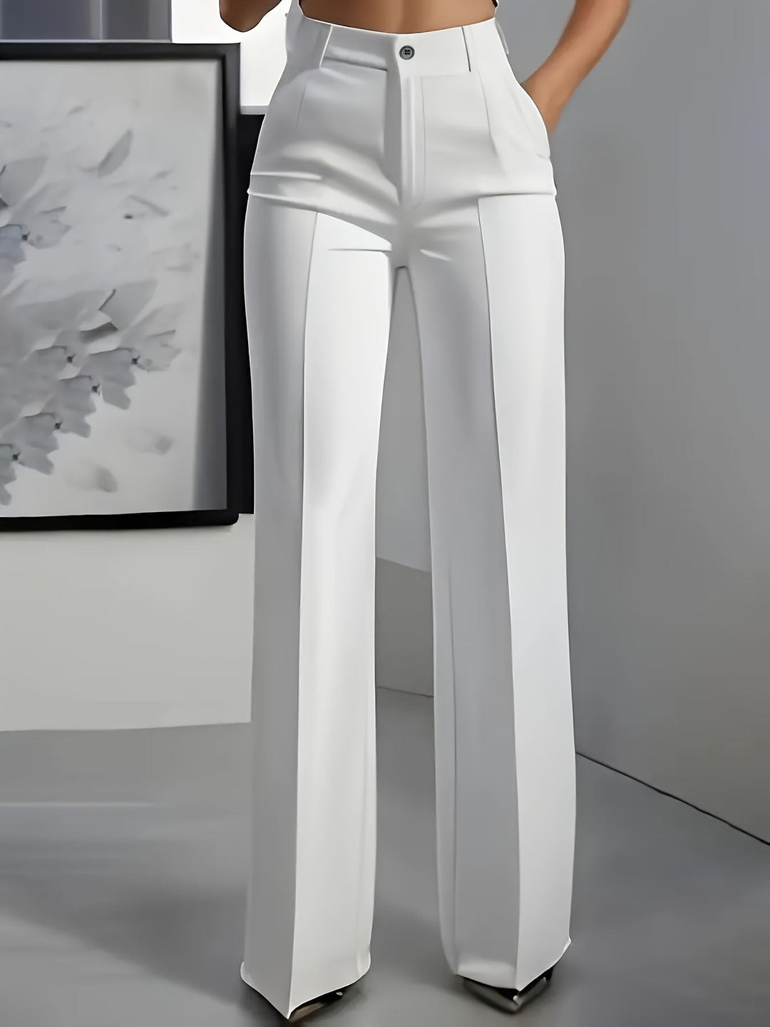 Adorisse - Pantalón sastre de pierna ancha y tiro alto