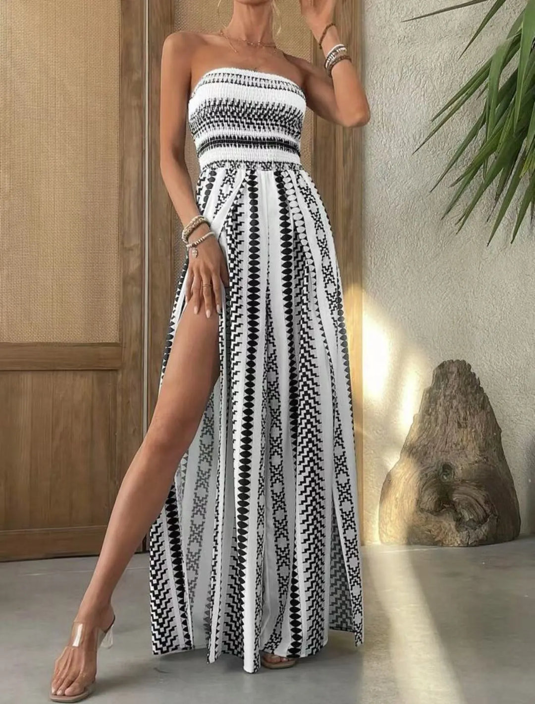 Idalia - Vestido maxi estampado sin mangas