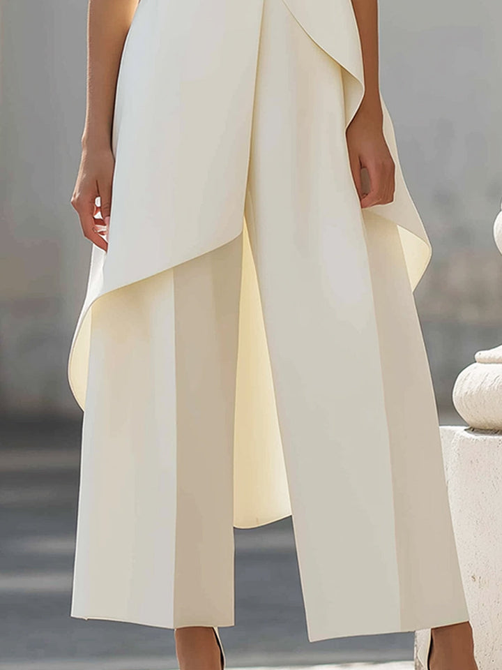Carina - Conjunto con pantalón de pierna ancha estructurado