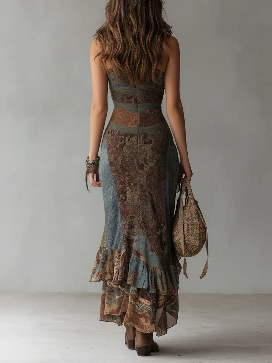 Miranda - Vestido maxi de un solo hombro con tacto suave