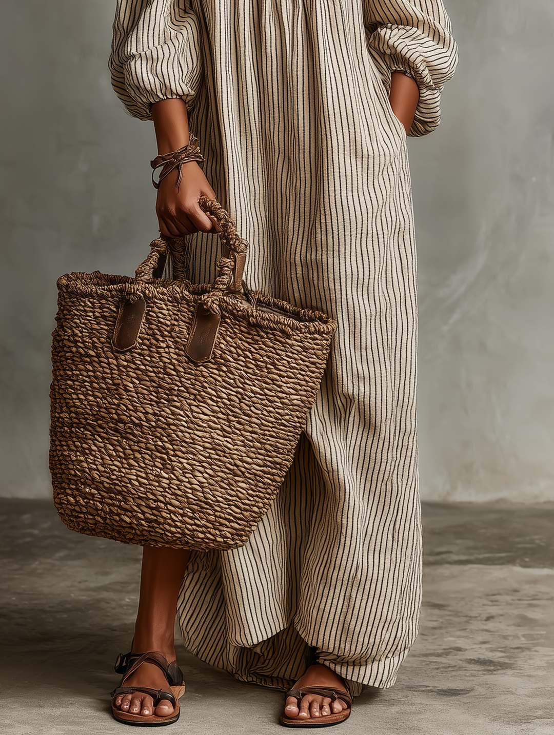 Devra - Maxivestido fresco con hombros descubiertos