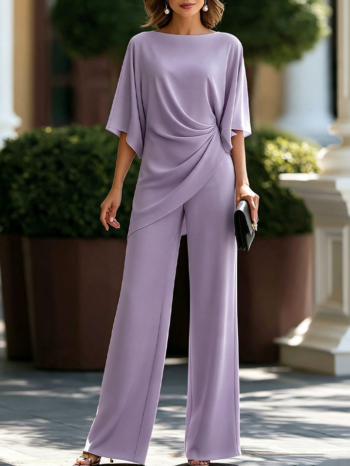 Laurisse - Conjunto de dos piezas elegante con mangas tipo capa