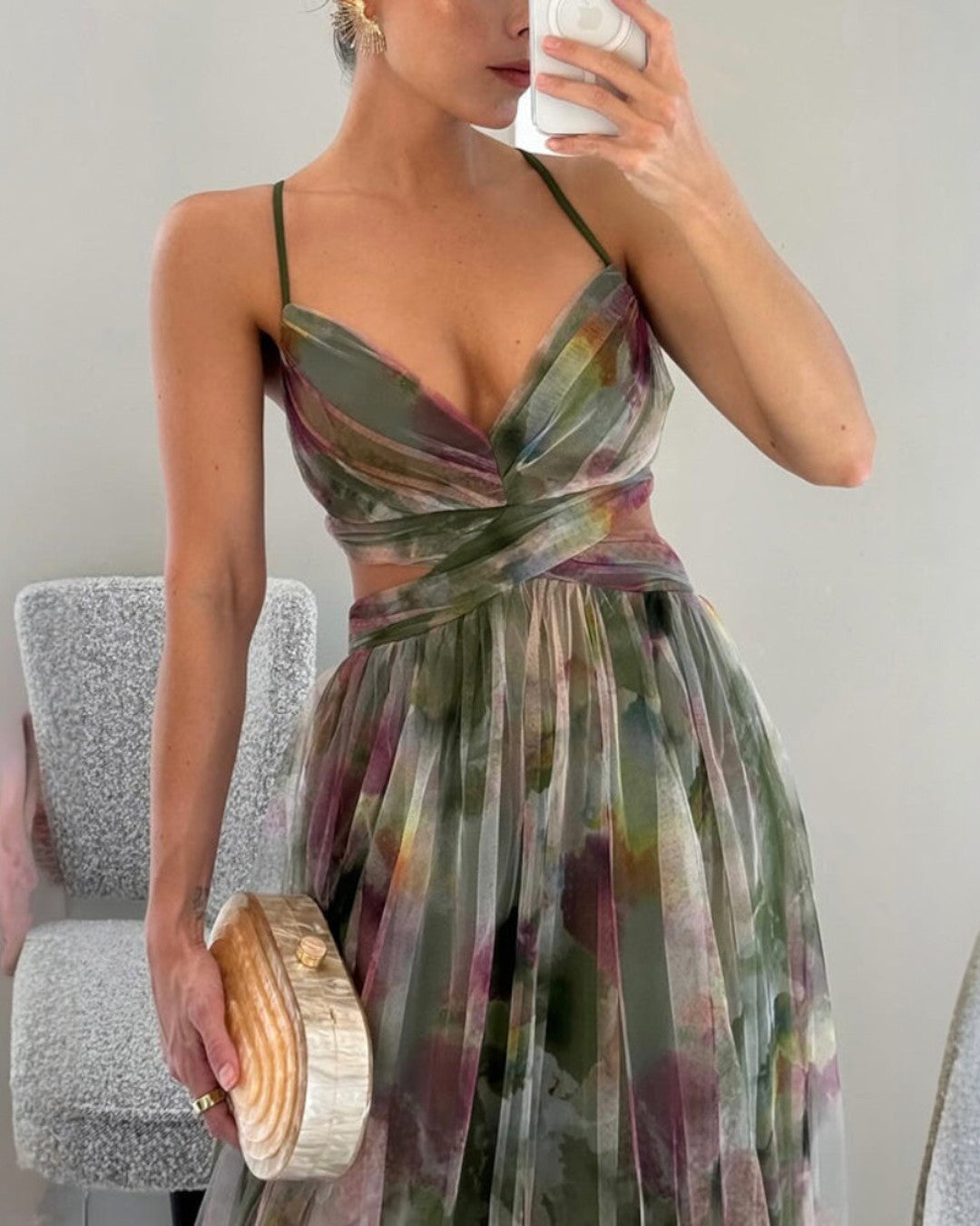 Nalina - Maxivestido fluido floral