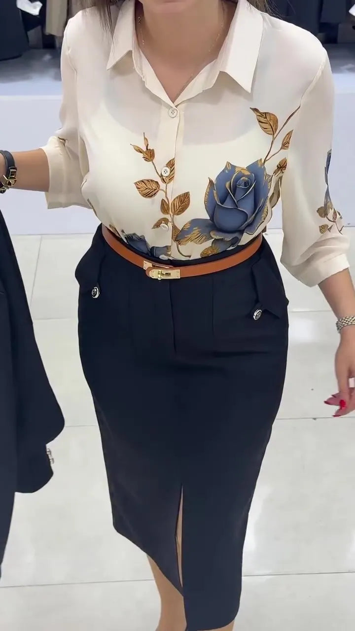 Xavina - Conjunto de blazer y falda hecho a la medida