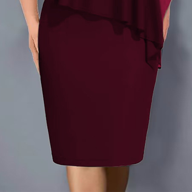 Lirienne - Vestido midi de viscosa con piedras preciosas