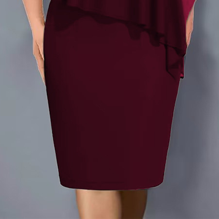 Lirienne - Vestido midi de viscosa con piedras preciosas