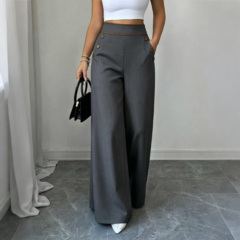 Oriessa - Pantalones estilo marinero de tiro alto