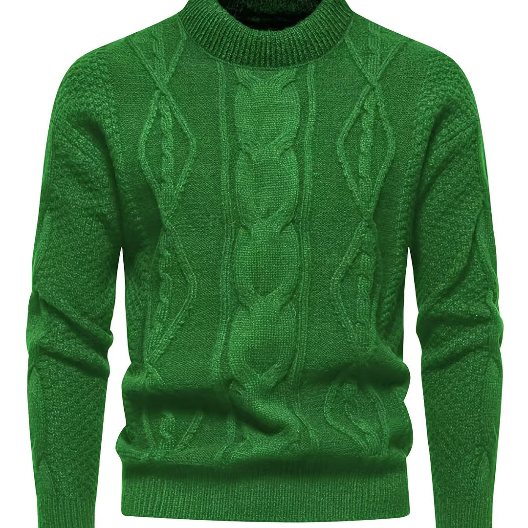 Kael - Suéter de punto trenzado con cuello semi alto