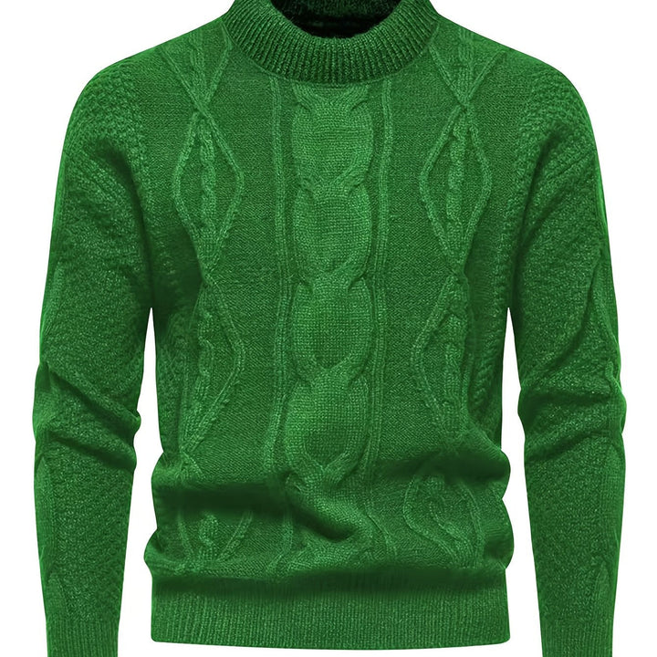 Kael - Suéter de punto trenzado con cuello semi alto