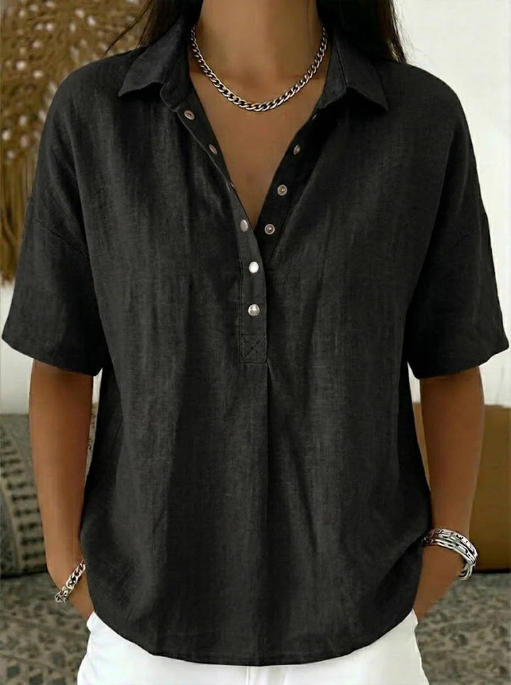 Eulalia - Blusa de tacto suave con cuello