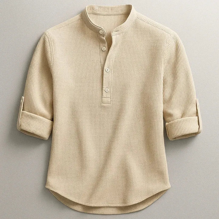 Jarvis - Camiseta Henley texturizada