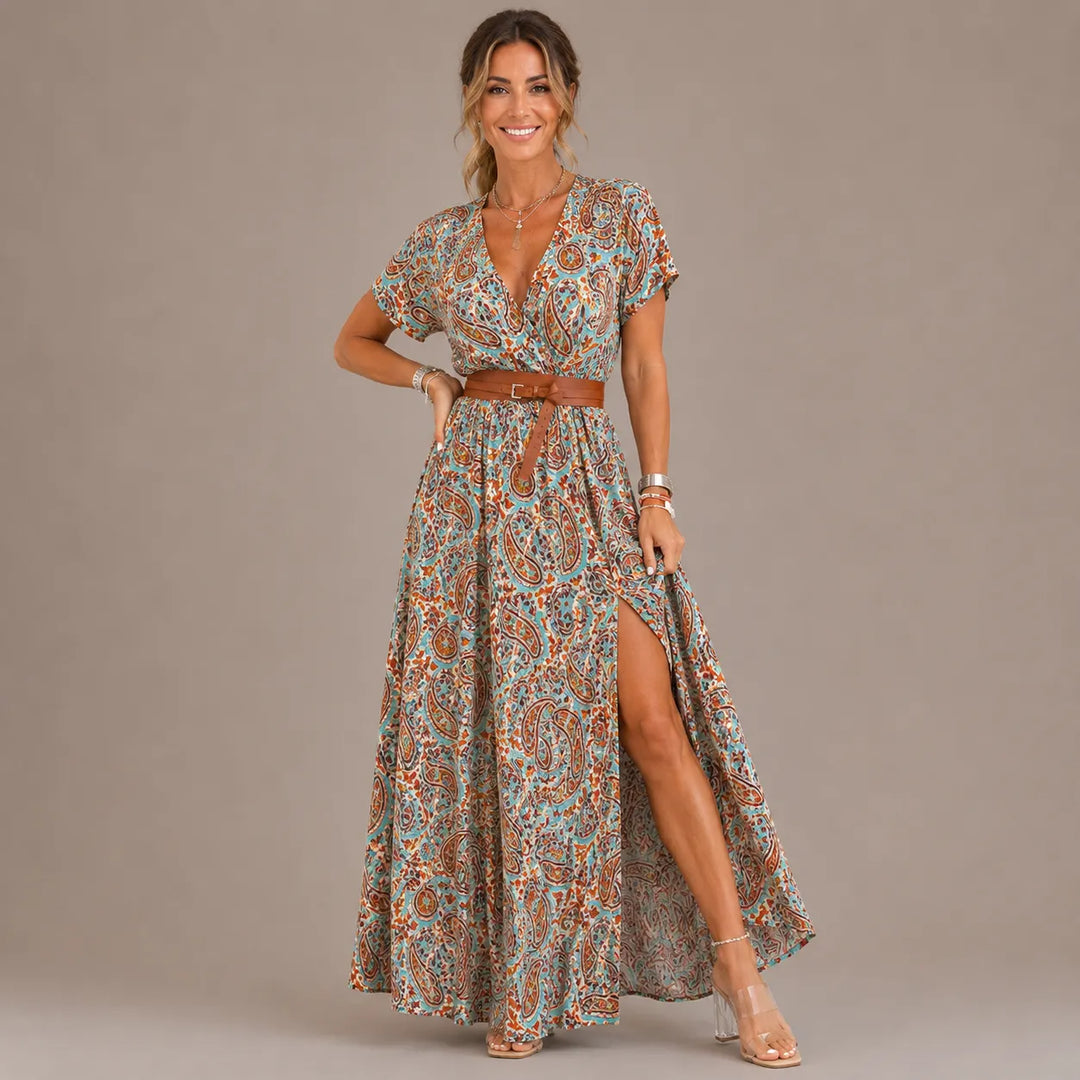 Helisara - Vestido largo boho fresco