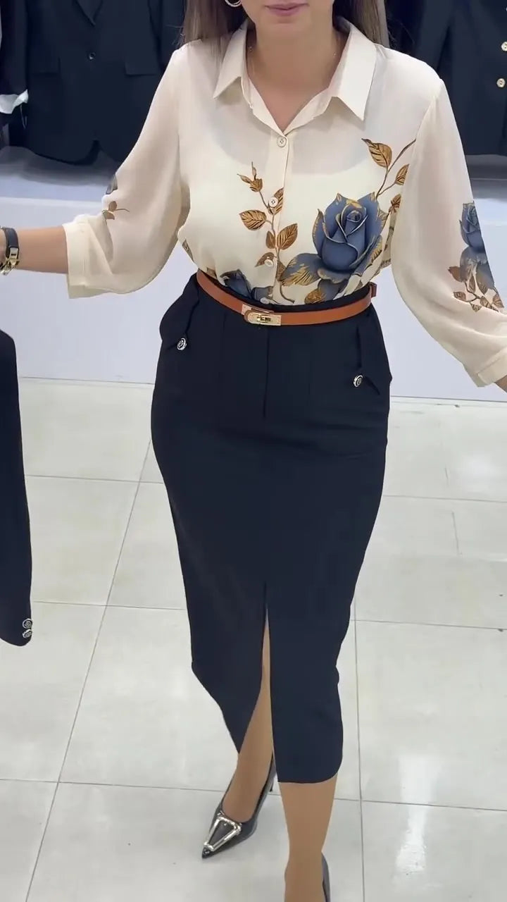Xavina - Conjunto de blazer y falda hecho a la medida