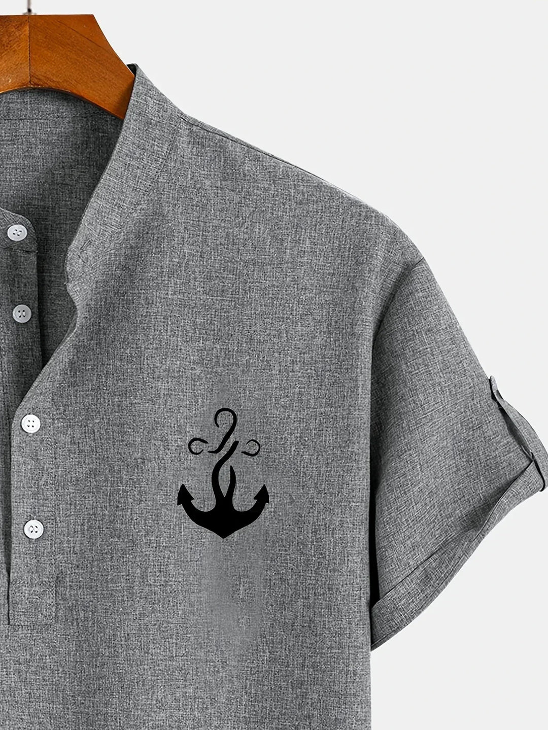 Harlan - Camisa texturizada de cuello alto