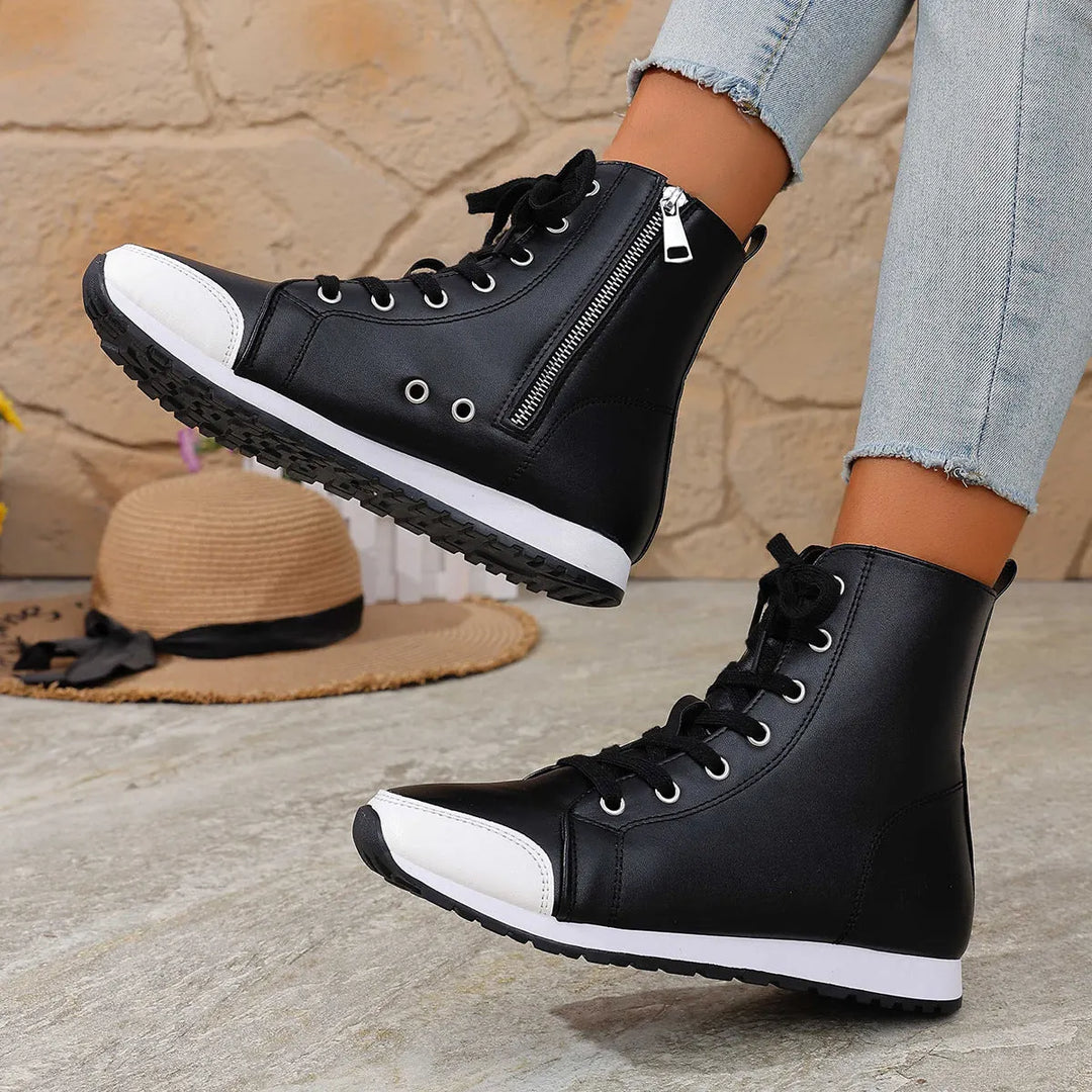 Deloriane - Botines casuales con agujetas