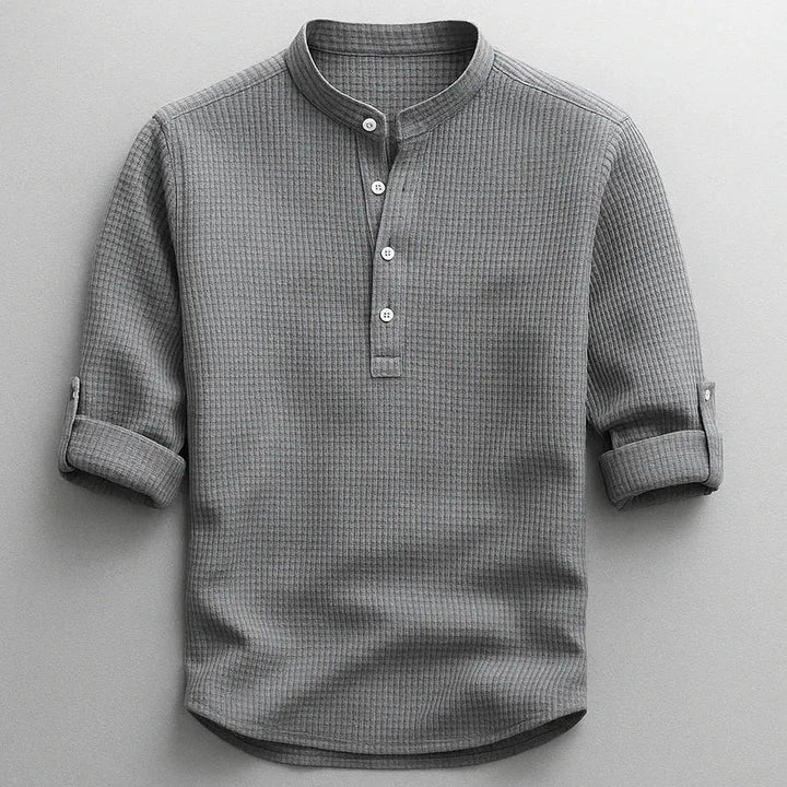 Jarvis - Camiseta Henley texturizada
