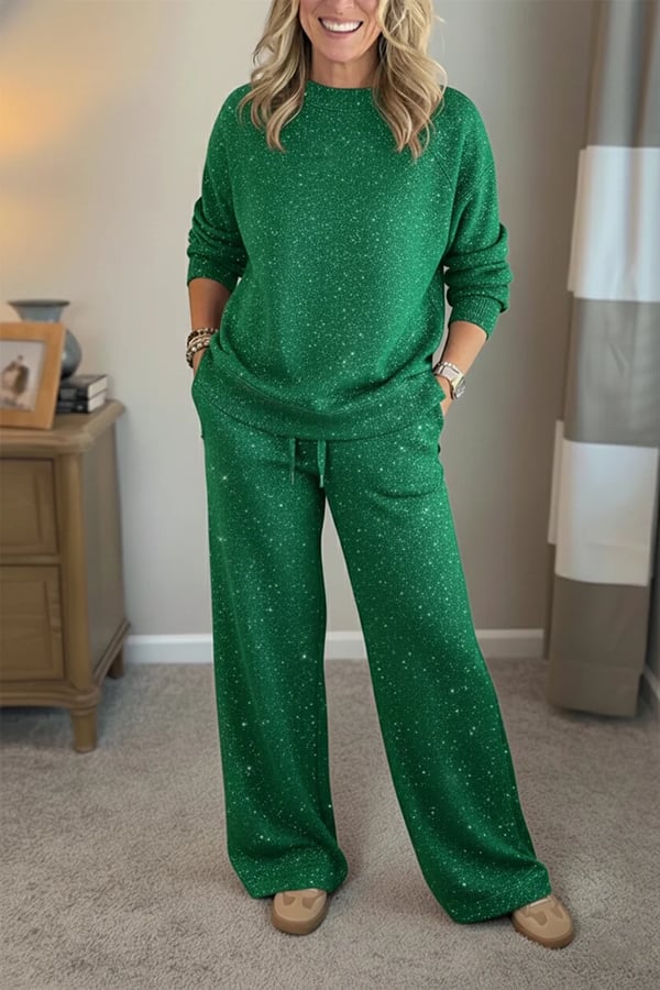 Celia - Coordinado de saco y pantalón con acabado brillante