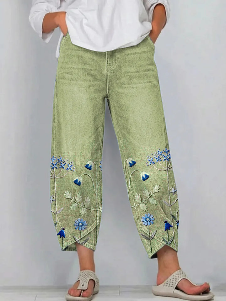 Giada - Jeans estampados de corte relajado