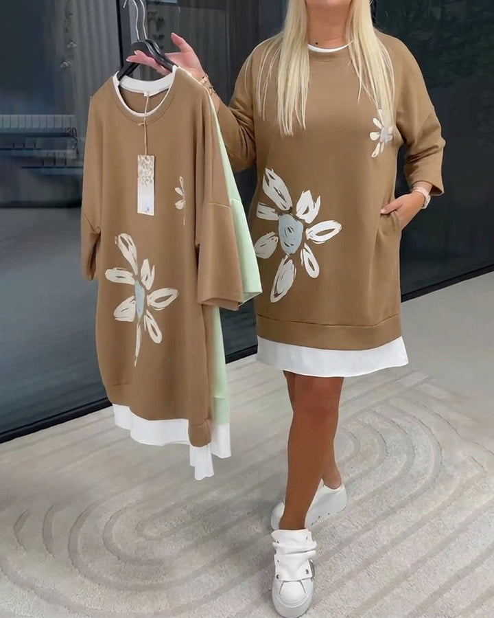 Helia - Vestido tipo sudadera de tacto suave