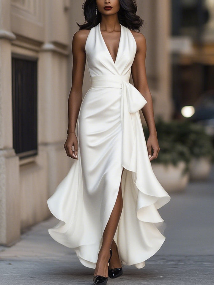Denira - Vestido cruzado de lujo
