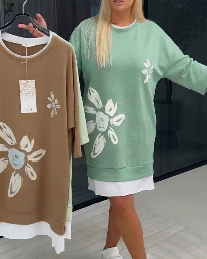 Helia - Vestido tipo sudadera de tacto suave