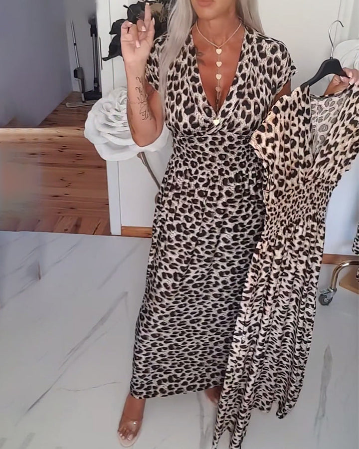 Benara - Vestido estampado con escote en V
