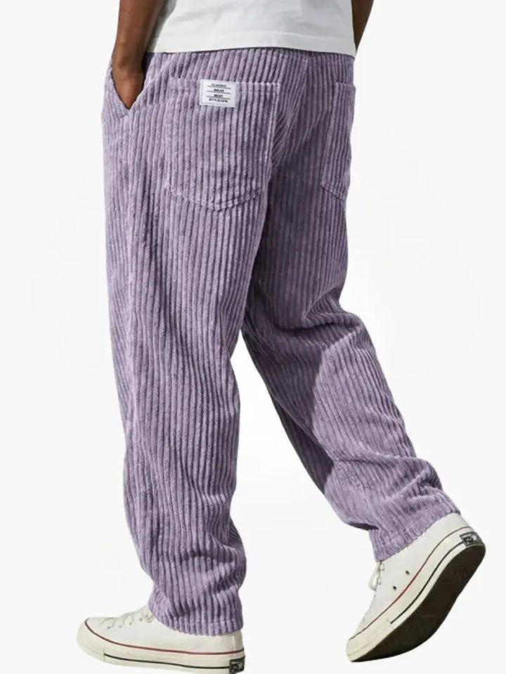 Faren - Pantalones texturizados con cordón de ajuste