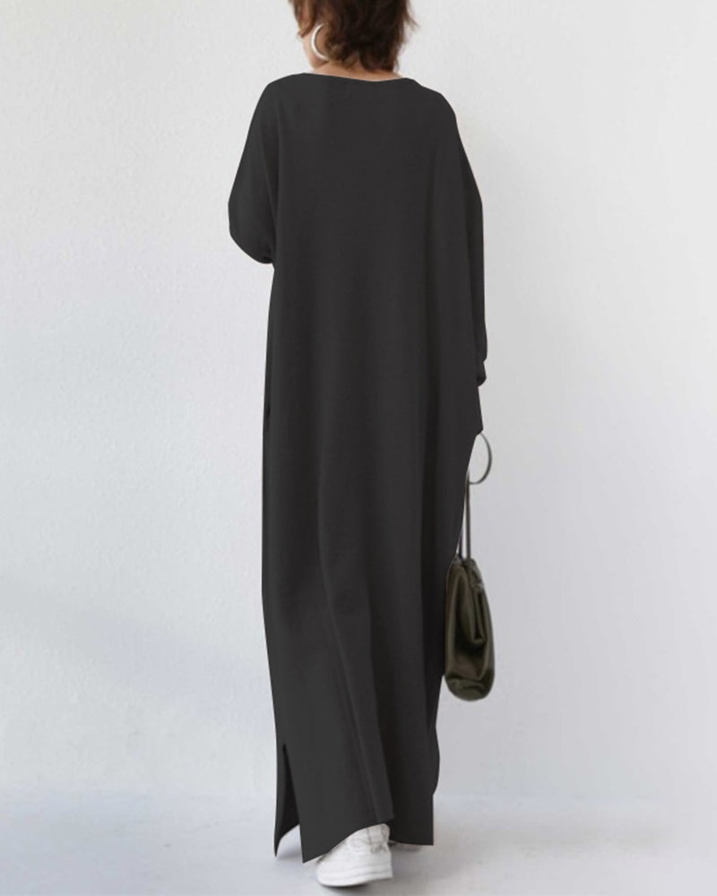 Eudora - Vestido con escote en V casual elegante