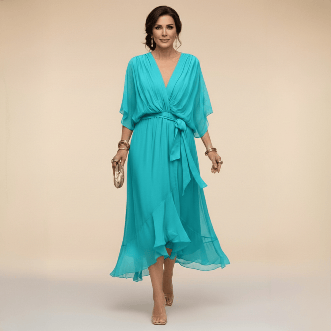 Mirabelle - Vestido vaporoso con escote en V