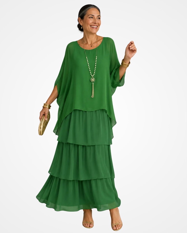 Sylvia - Vestido maxi fluido de tacto suave