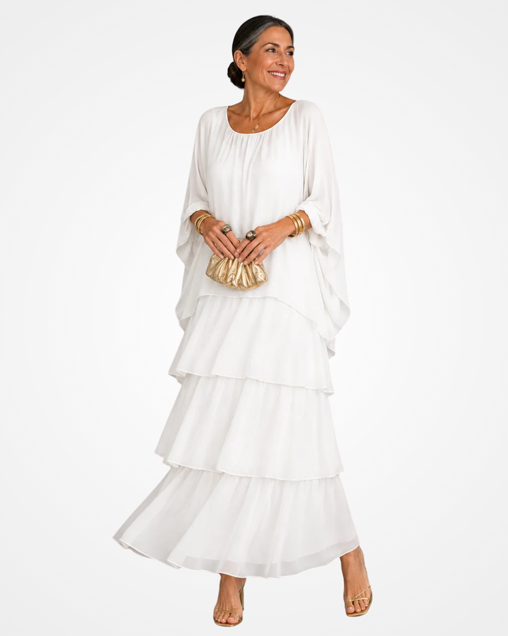 Sylvia - Vestido maxi fluido de tacto suave