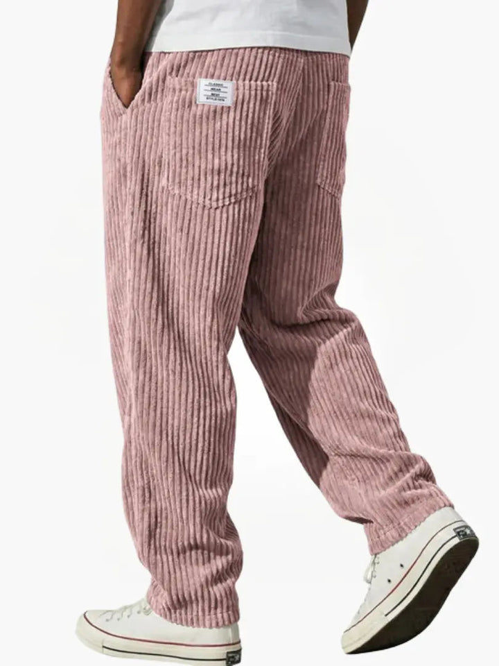 Faren - Pantalones texturizados con cordón de ajuste