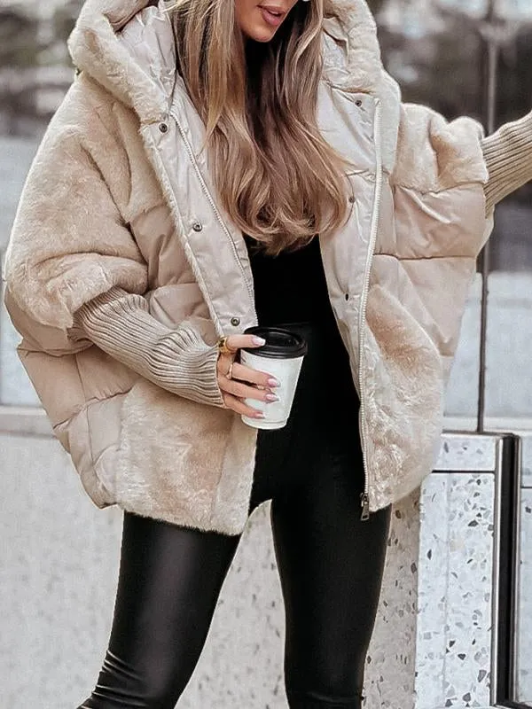 Audra - Chamarra de invierno acolchada con capucha