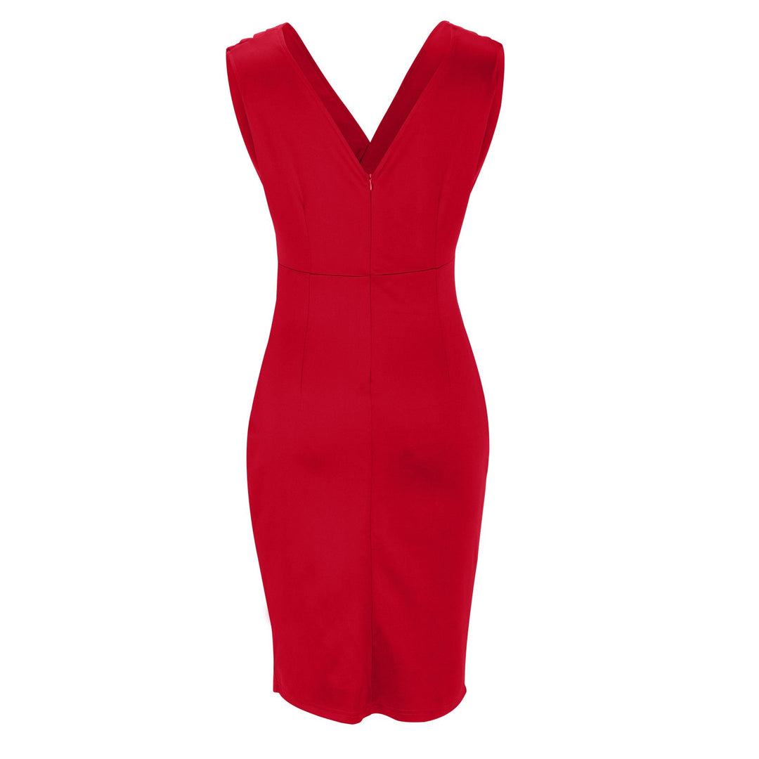 Kaela - Vestido midi drapeado moldeador