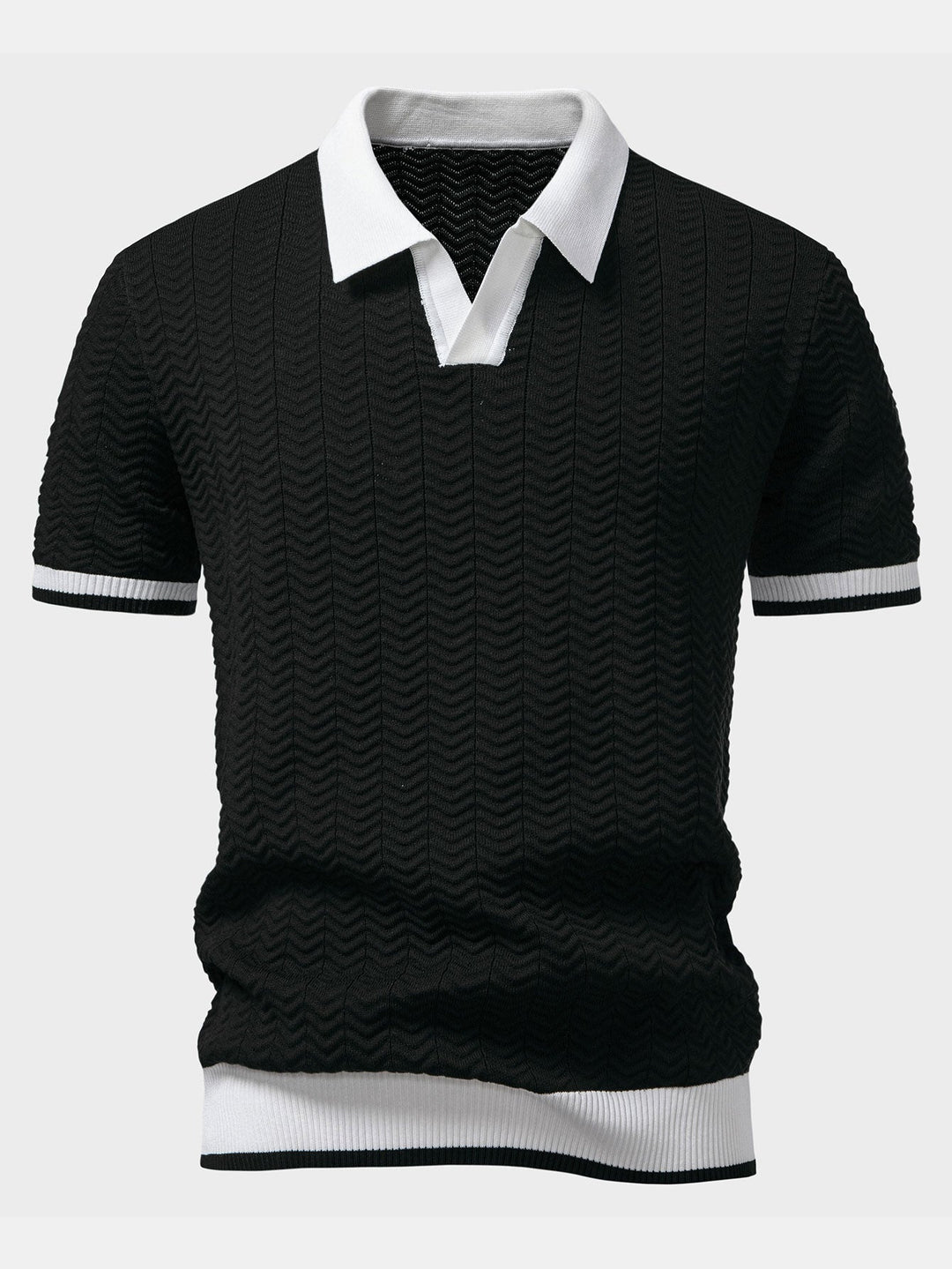 Arleno - Polo de punto texturizado con cuello en V