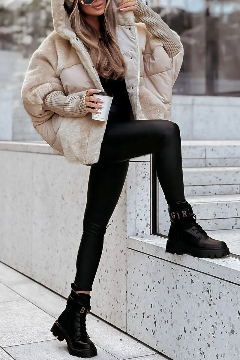 Audra - Chamarra de invierno acolchada con capucha