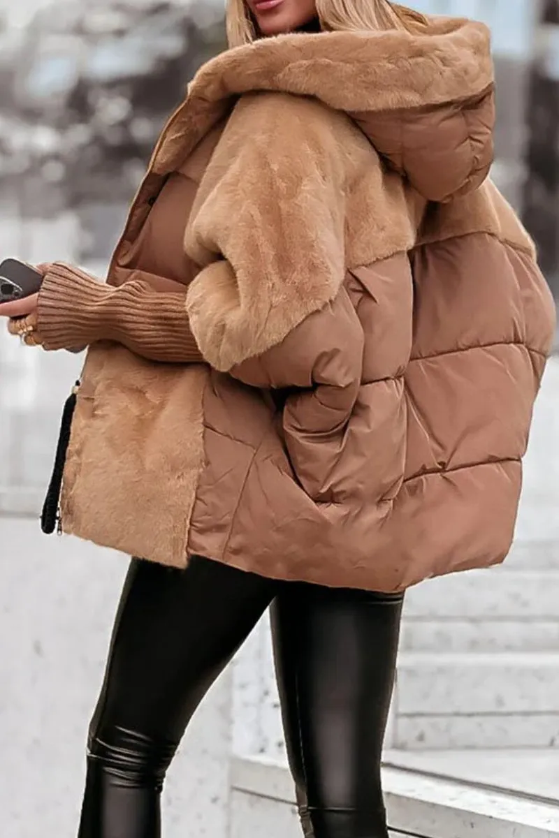 Audra - Chamarra de invierno acolchada con capucha