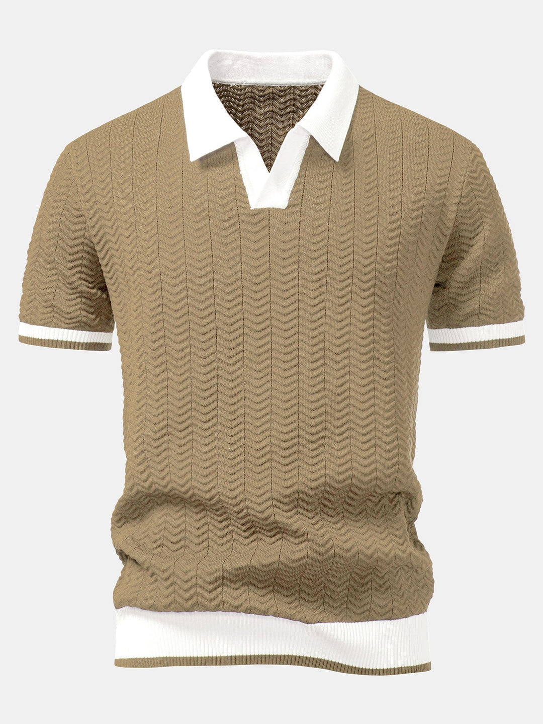 Arleno - Polo de punto texturizado con cuello en V