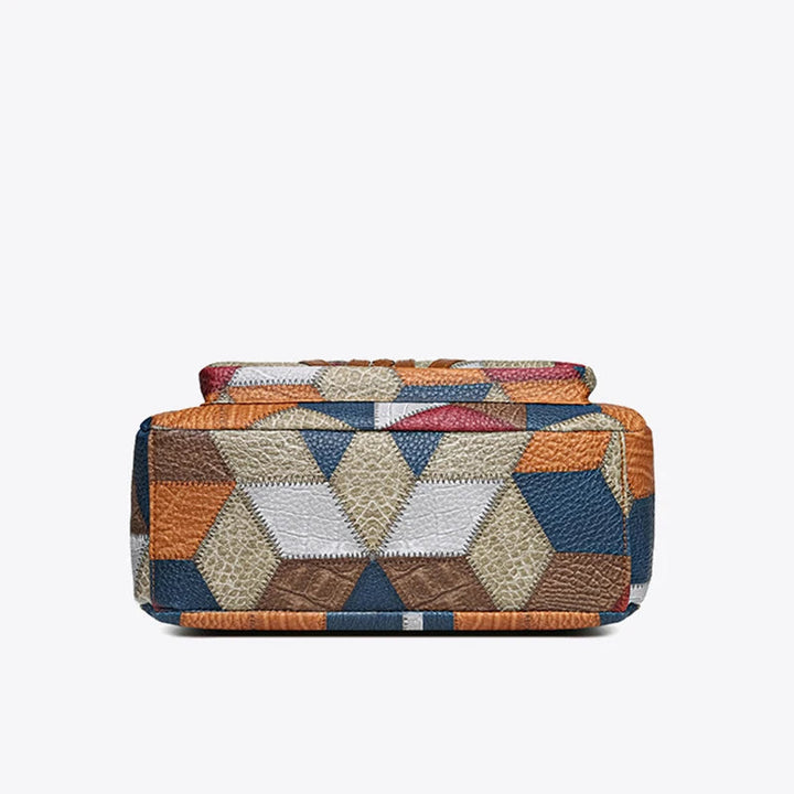 Lauranique - Bolsa bandolera de patchwork y tacto suave