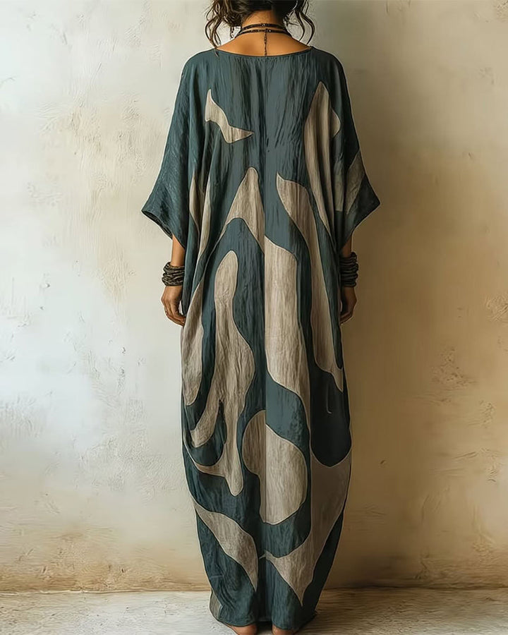 Aramina - Kaftán maxi estampado de lujo