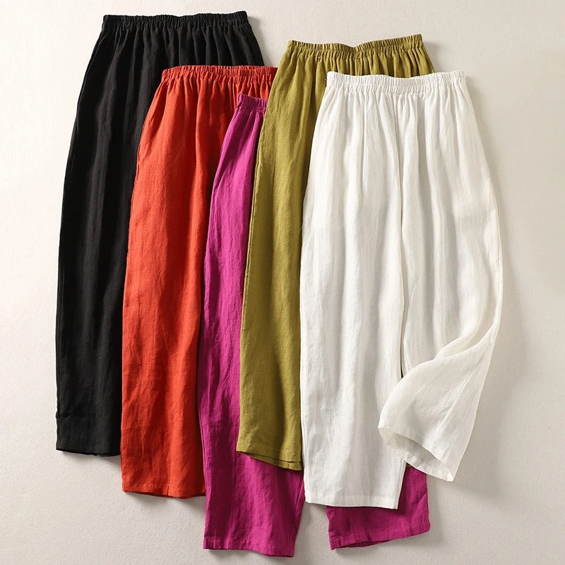Giselora - Pantalón de lino fluido