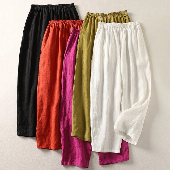 Giselora - Pantalón de lino fluido