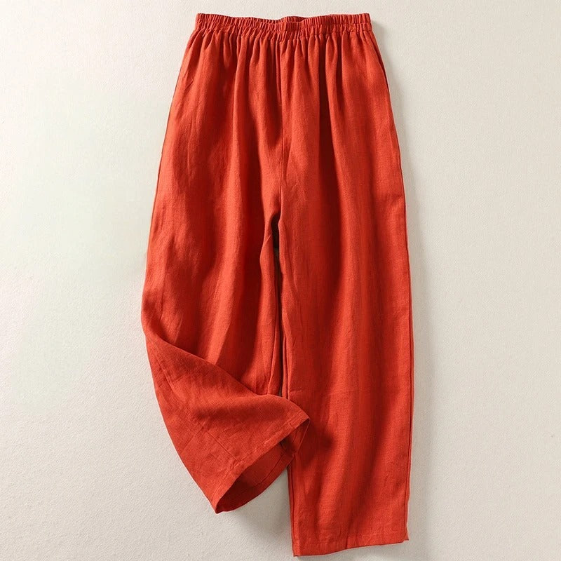 Giselora - Pantalón de lino fluido