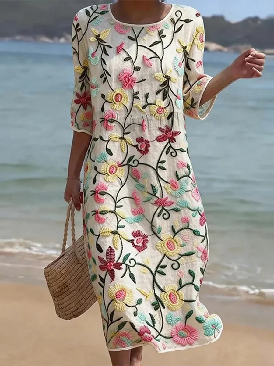 Wrenley - Vestido midi vaporoso