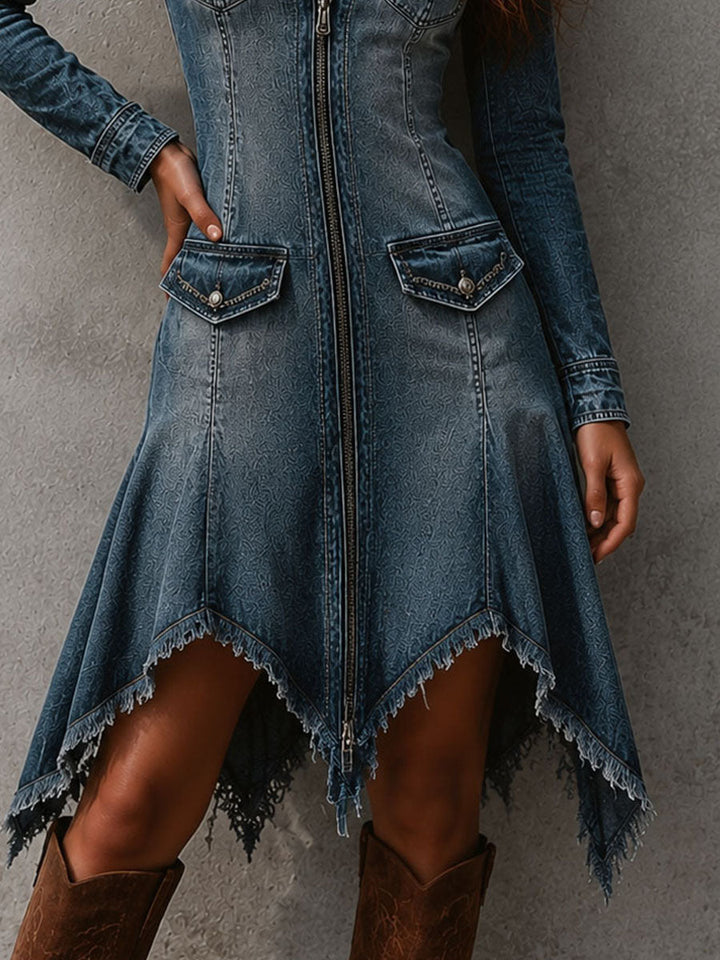 Damarine - Vestido midi boho western premium