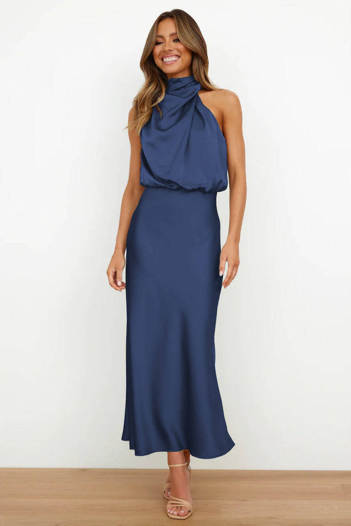 Melira - Maxivestido de cuello alto majestuoso