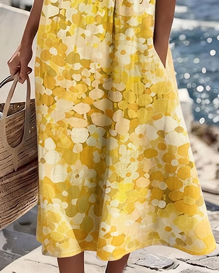 Adria - Vestido midi de corte en A de tacto suave