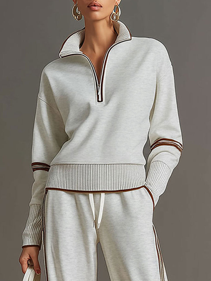 Ovia - Conjunto de dos piezas con pantalón de pierna ancha y tacto suave