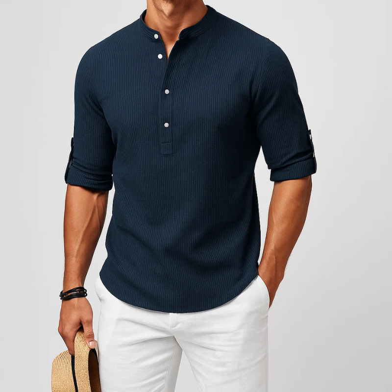 Isandro - Camisa de botones texturizada