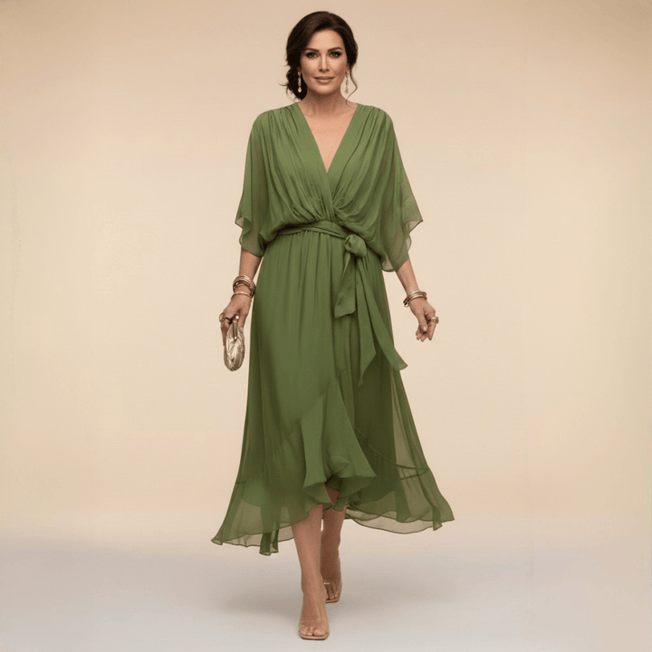 Mirabelle - Vestido vaporoso con escote en V